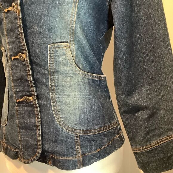 BONGO DENIM BLAZER STYLE BUTTON UP JACKET SIZE 5 - Picture 3 of 9